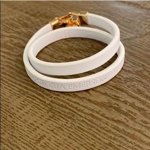 Victoria Emerson double wrap leather bracelet